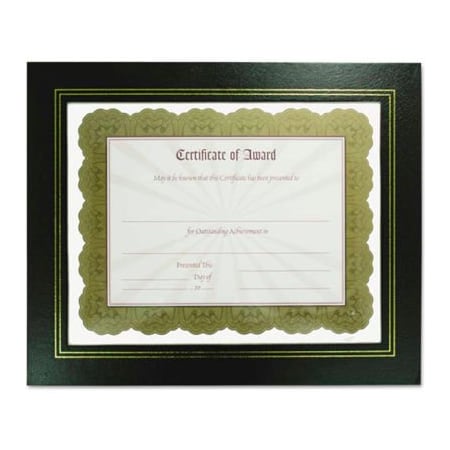 Nudell Plastics Nu-Dell Flat Leatherette Frame, Desktop/Wall Mountable, 8-1/2in x 11in, Black, 2/Pack 21202